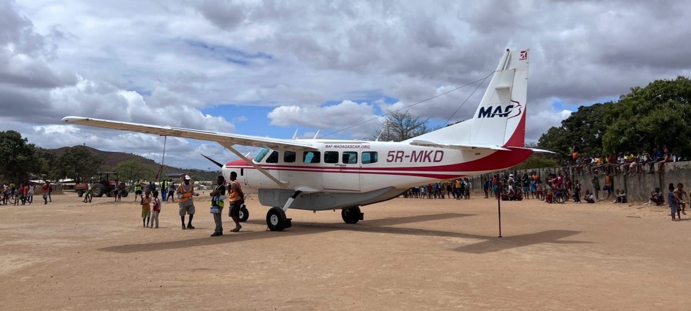 Het oude MAF vliegtuig op Madagaskar.